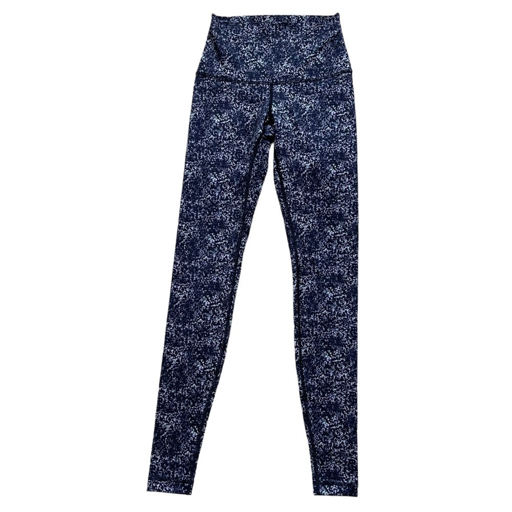 Lululemon Wunder Under Pant Full On Luon Roll Down Rocky Road Sand Dune Size 4